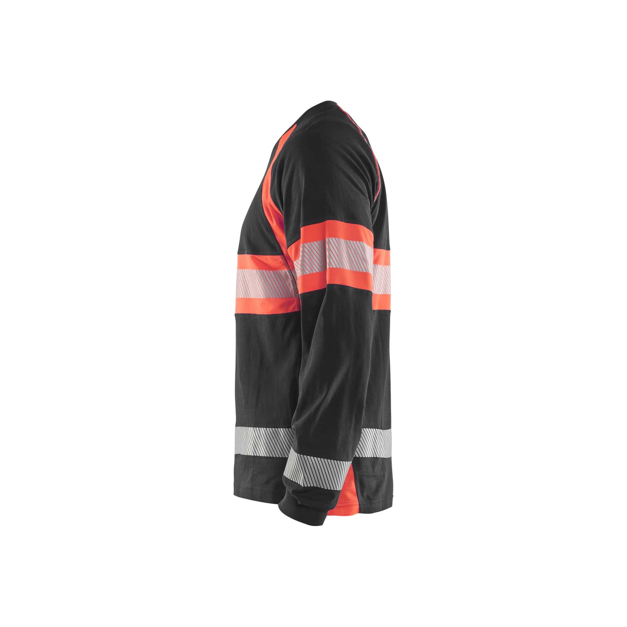 BLAKLADER 35101030 Hi Vis Long Sleeved T Shirt Hi Vis Reflective Long Sleeve Work T-Shirt MEN - 100% Cotton